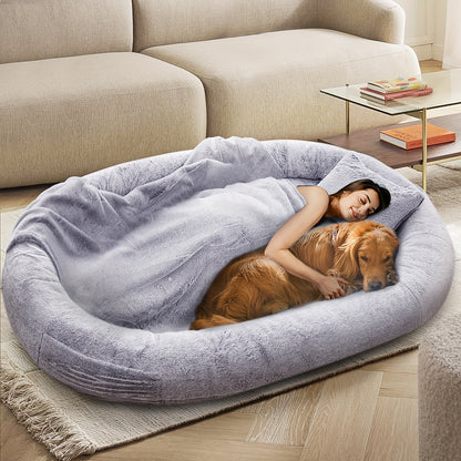 Human-Sized Dog Bed - Comfortable Pet Bed for Adults and Owners - ZOOMNSTORE