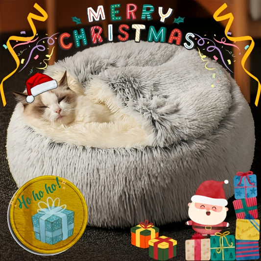 Plush Calming Pet Bed - Washable Non-Slip for Small to Medium Dogs  Cats - ZOOMNSTORE