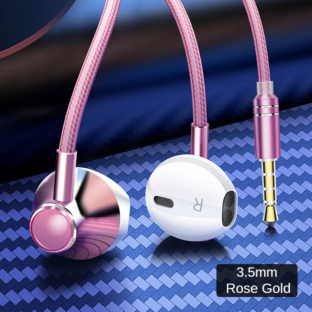 9D Bass Stereo Type C&3.5mm Headphones Volume Control Headset With HD Mic Wired Earbuds For iPhone15/16 Samsung Galaxy Earphones - ZOOMNSTORE