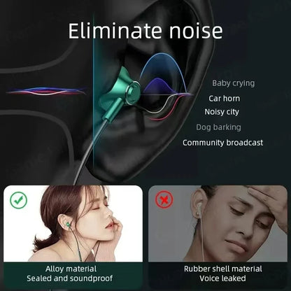 9D Bass Stereo Type C&3.5mm Headphones Volume Control Headset With HD Mic Wired Earbuds For iPhone15/16 Samsung Galaxy Earphones - ZOOMNSTORE