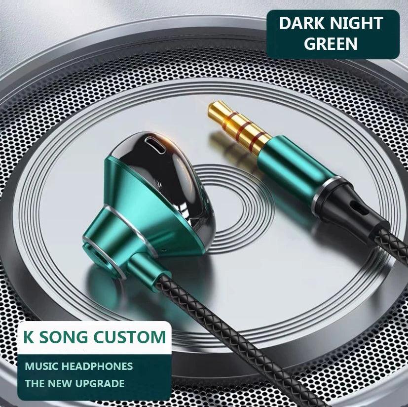 9D Bass Stereo Type C&3.5mm Headphones Volume Control Headset With HD Mic Wired Earbuds For iPhone15/16 Samsung Galaxy Earphones - ZOOMNSTORE