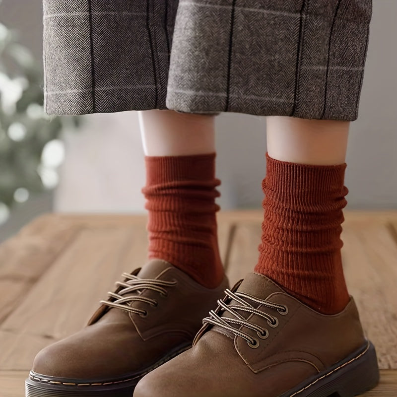 Mid Tube Womens Socks - Comfortable  Breathable 10 Pairs - ZOOMNSTORE