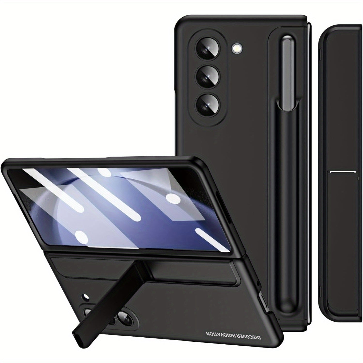 Samsung Galaxy Z Fold5 Slim S Pen Case - Protective Cover with Kickstand  Screen Protector - ZOOMNSTORE