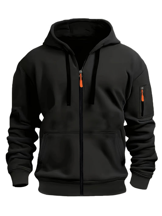 Unisex Zipper Jacket - Casual Autumn Winter Sweatshirt for Outdoor Running and Fitness - ZOOMNSTORE