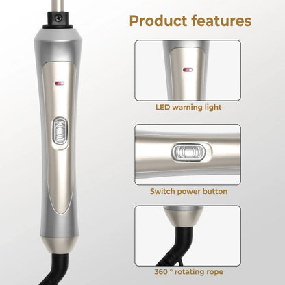 9mm Curling Iron - Professional Ceramic Curling Wand With Digital Temperature Control - ZOOMNSTORE