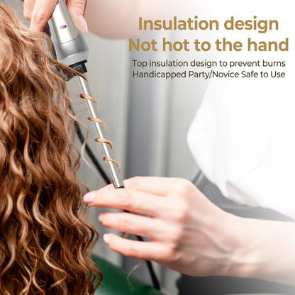 9mm Curling Iron - Professional Ceramic Curling Wand With Digital Temperature Control - ZOOMNSTORE