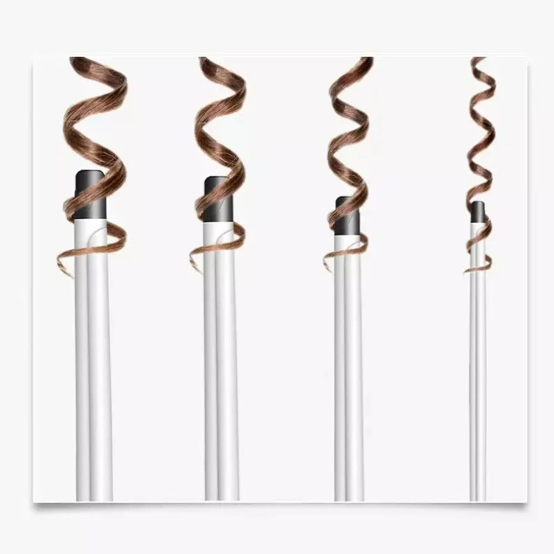 9mm Curling Iron - Professional Ceramic Curling Wand | Tourmaline Heat Protection - ZOOMNSTORE