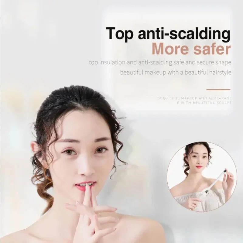 9mm Curling Iron - Professional Ceramic Curling Wand | Tourmaline Heat Protection - ZOOMNSTORE