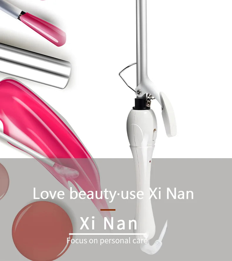 9mm Curling Iron - Professional Ceramic Curling Wand | Tourmaline Heat Protection - ZOOMNSTORE