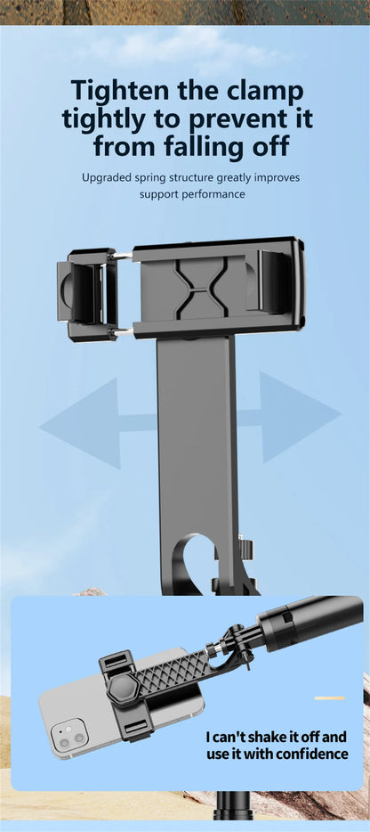 FANGTUOSI 2026 new Tripods For Mobile Phone Camera Holder Clip Smartphone Monopod With big light and microphone Stand For Phone