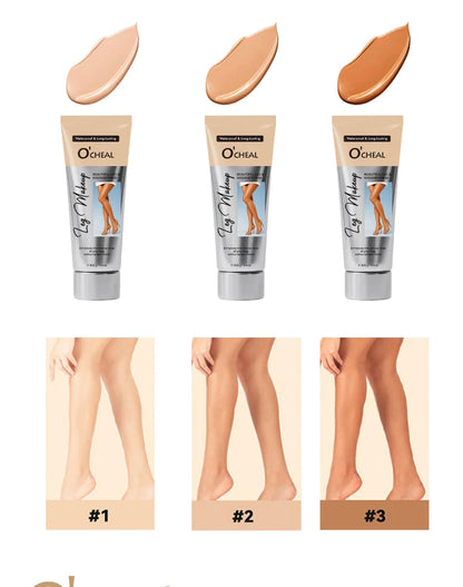 OCHEAL 100ml Beauty Leg Cream Makeup Body Coverage Long-lasting Waterproof Concealer Skin Tone Wheat Tan Brown Liquid Foundation