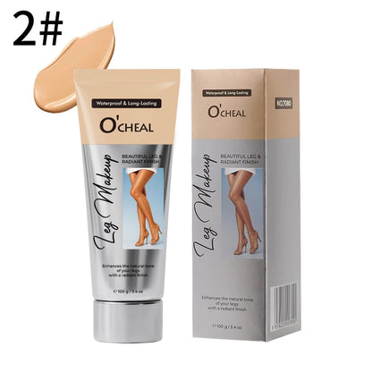 OCHEAL 100ml Beauty Leg Cream Makeup Body Coverage Long-lasting Waterproof Concealer Skin Tone Wheat Tan Brown Liquid Foundation