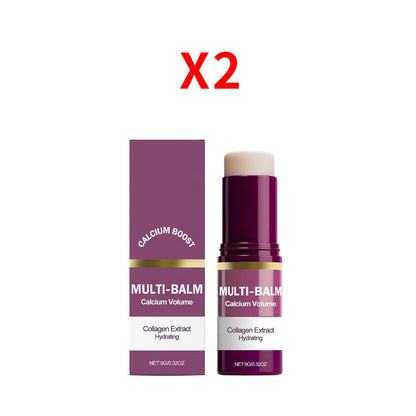 Anti-Aging Calcium Multi Balm Hydrating Firming Volume Soothing Dryness Repair Brighten Skin Tone Deep Moisturizing Cream Stick