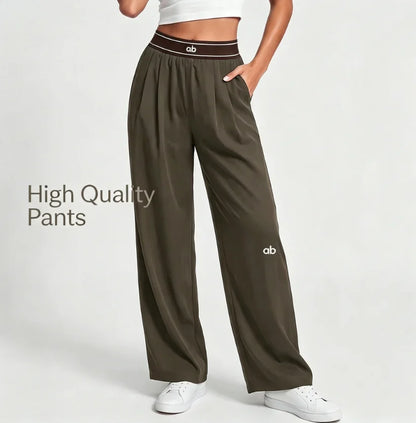 2026 Women's Loose Casual Sports High Waist Yoga Pants Breathable and Comfortable Versatile Trousers Women Wide Leg Sports Pants