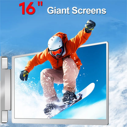 Portable Gaming Monitor - 16 Inch IPS Panel LCD Display With Swivel Bracket