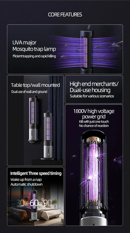 High-End Silent Wall-Hanging Electric Mosquito Lamp TYPE-C Rechargeable Portable Outdoor Insect Killer Hotel Mosquito Trap Lamp