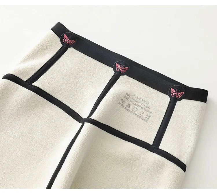 High Waist Leggings - Seamless Fleece Velvet Women's Fitness Pants, Warm & Slim