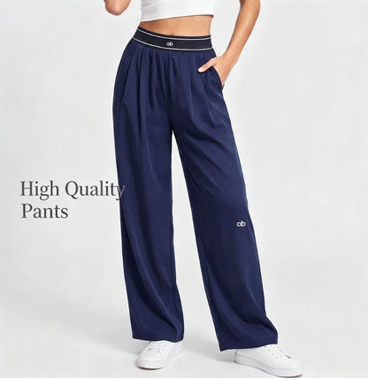 2026 Women's Loose Casual Sports High Waist Yoga Pants Breathable and Comfortable Versatile Trousers Women Wide Leg Sports Pants