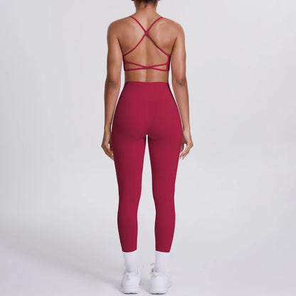 Women's Yoga Suit – Seamless Sports Bra & High Waist Leggings | Breathable Quick Dry Activewear