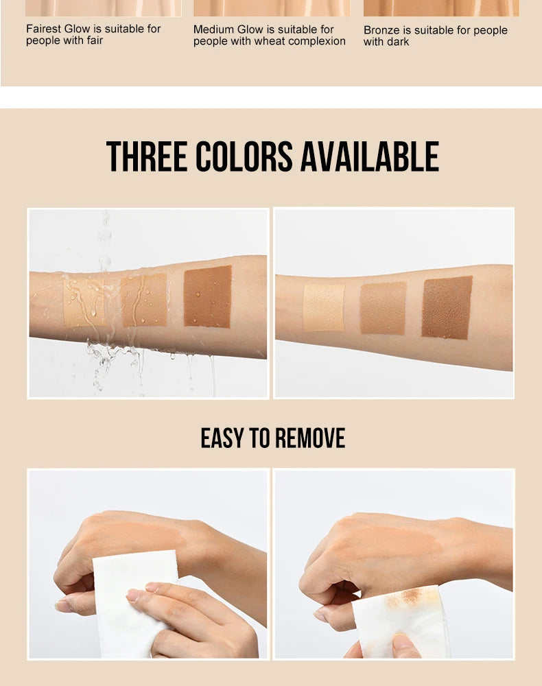 OCHEAL 100ml Beauty Leg Cream Makeup Body Coverage Long-lasting Waterproof Concealer Skin Tone Wheat Tan Brown Liquid Foundation