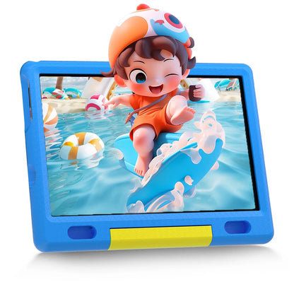 KT1007 10.1 Inch Kids Tablet Android 13 GO 6GB(2+4GB Virtual) 64GB ROM 1280*800 LCD Display 5000mAh Battery Shock‑Proof EVA Case Kickstand Parental Control Educational Learning Tablet For Boys Girls US Local Warehouse