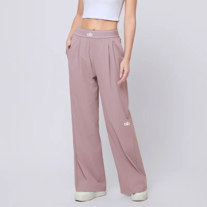 2026 Women's Loose Casual Sports High Waist Yoga Pants Breathable and Comfortable Versatile Trousers Women Wide Leg Sports Pants