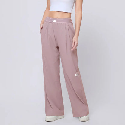 2026 Women's Loose Casual Sports High Waist Yoga Pants Breathable and Comfortable Versatile Trousers Women Wide Leg Sports Pants
