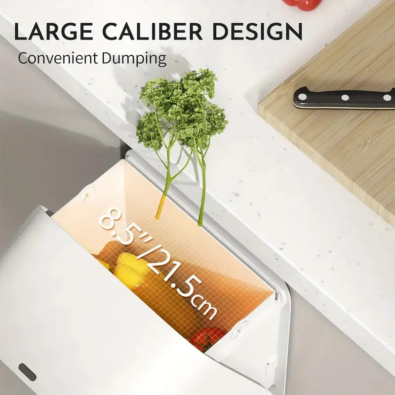 Motion Sensor Wall-Mounted Trash Can - Smart Kitchen Waste Bin with Lid for Cabinet Door