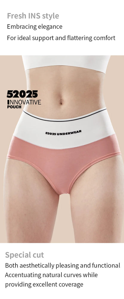 52025 Women's High-Waist & Mid-Waist Briefs – Ultra-Soft Modal Panties with Gentle Shaping, Silky Feel and Barely-There Comfort