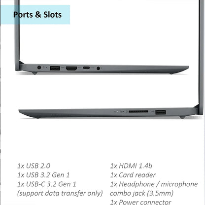 Lenovo Ideapad Laptop - 15.6 Inch Business Laptop | Intel Celeron Dual Core, Up to 20GB RAM, 128GB eMMC + 1TB PCIe SSD