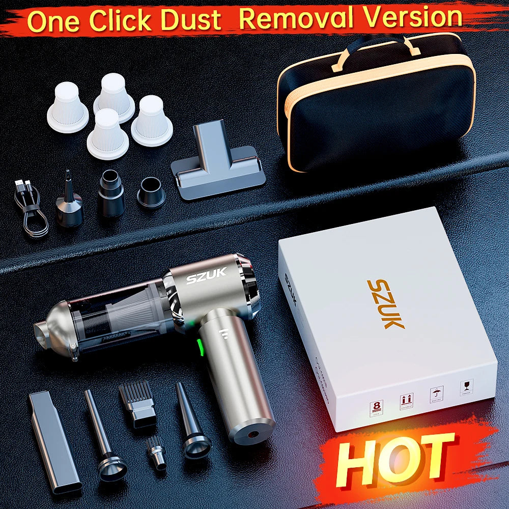 Wireless Car Vacuum Cleaner - Portable Handheld Mini Vacuum With Powerful Suction
