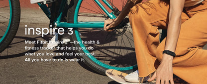 Fitbit Inspire 3 intelligent fitness tracker color touch screen heart rate monitor sleep pressure tracking sports wristband