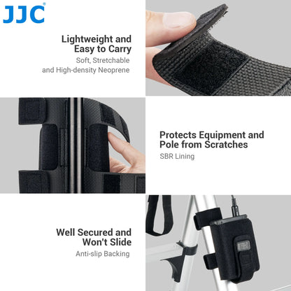 JJC Tripod Legs Mounting Strap Universal Equipment Mounting Strap Bag for Tripod,Light Stand,Photography Ladder,Pole,Beam etc.