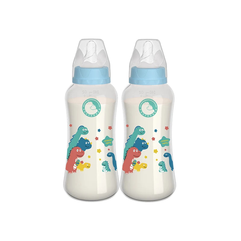 MAMIJOY 2PCS 150/240ML Baby Bottle Milk Bottle Anti-drop Heat-resistant Newborn Bottle Newborn Feeding Supplies BPAFREE BB01/02