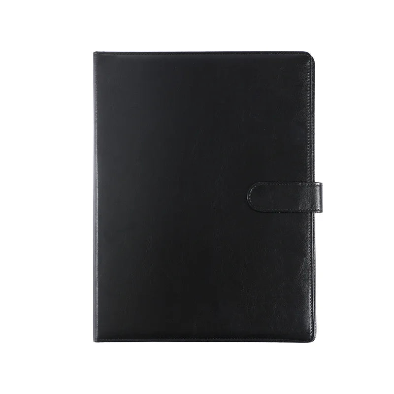 Leather A4 Conference Folder - Multifunctional Business File Organizer - ZOOMNSTORE