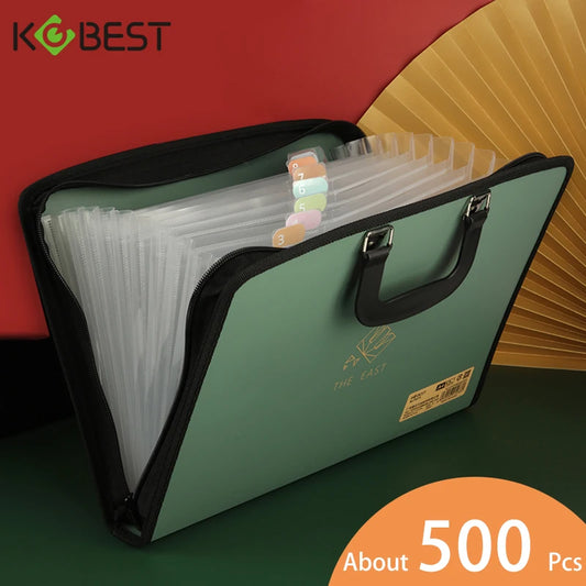 A4 Multi-Layer Document Organizer - 13 Grids Expanding File Folder for Office  School - ZOOMNSTORE