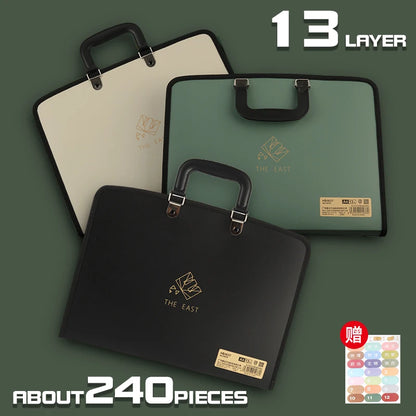 A4 Multi-Layer Document Organizer - 13 Grids Expanding File Folder for Office  School - ZOOMNSTORE