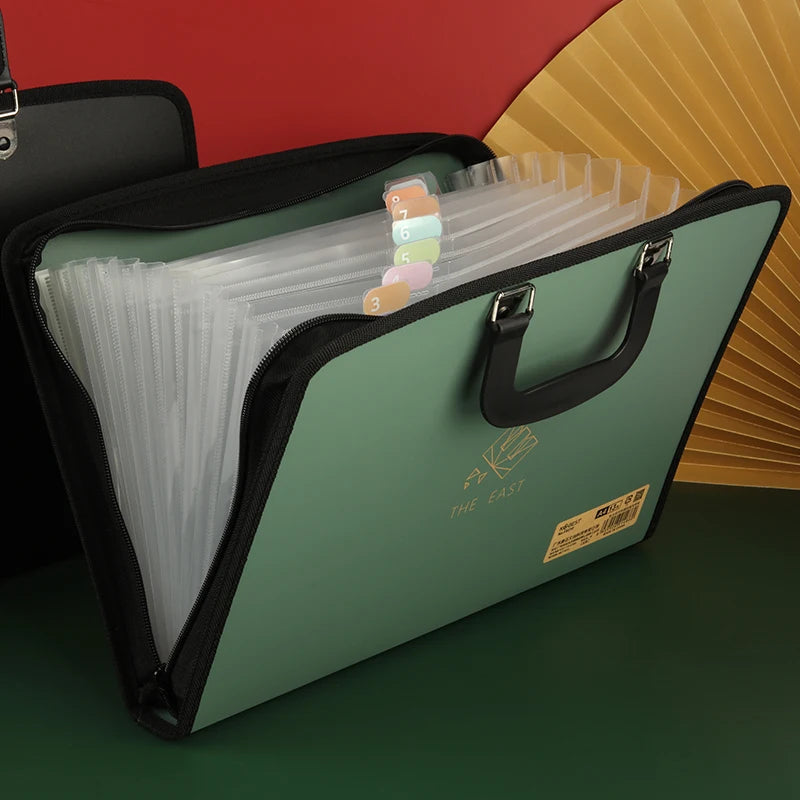 A4 Multi-Layer Document Organizer - 13 Grids Expanding File Folder for Office  School - ZOOMNSTORE