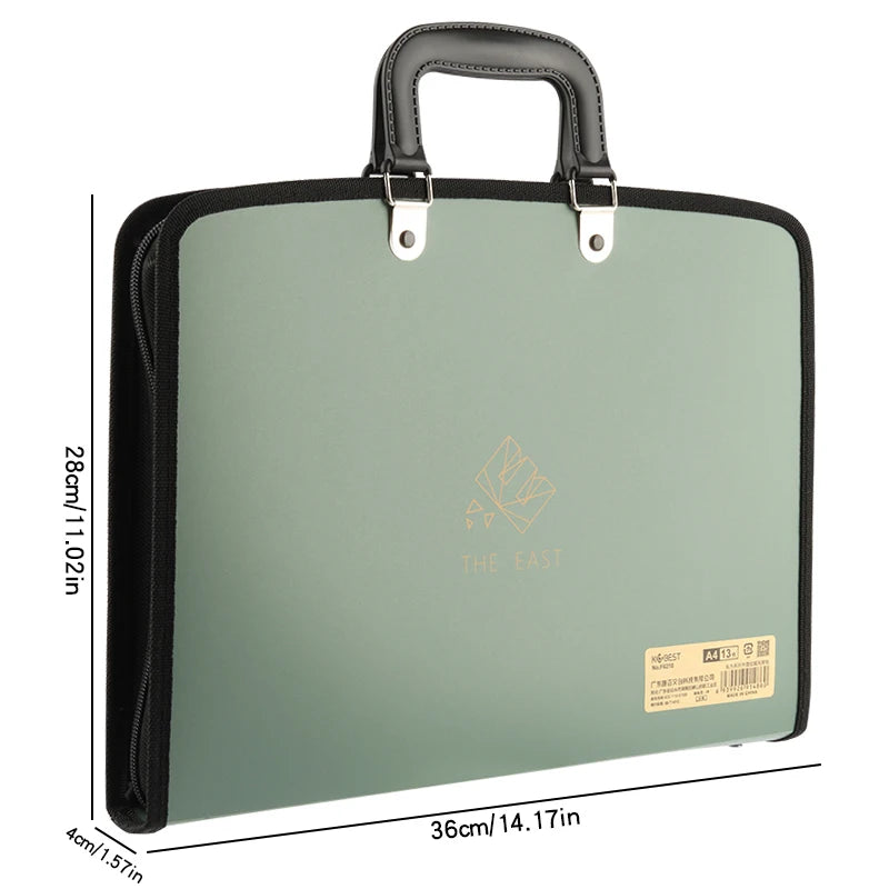 A4 Multi-Layer Document Organizer - 13 Grids Expanding File Folder for Office  School - ZOOMNSTORE