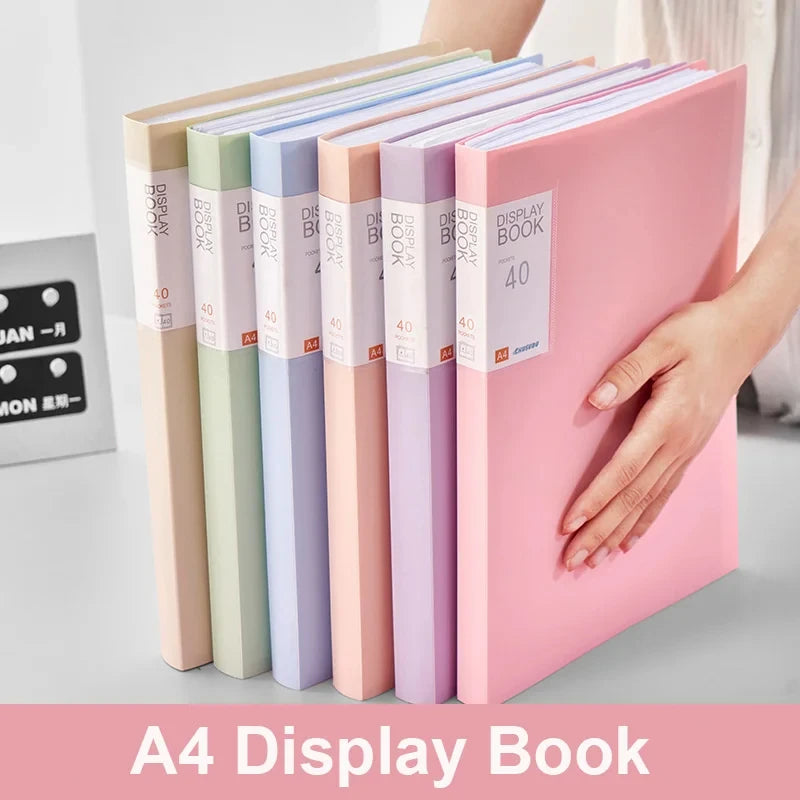 A4 File Folder – 30 Page Transparent Binder | Plastic Document Storage Organizer - ZOOMNSTORE
