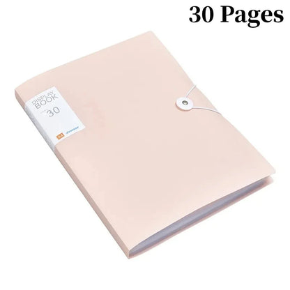 A4 File Folder – 30 Page Transparent Binder | Plastic Document Storage Organizer - ZOOMNSTORE