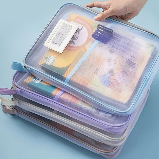 A4 Mesh File Organizer - Durable Multi-Layer Transparent Storage for Students  Office - ZOOMNSTORE