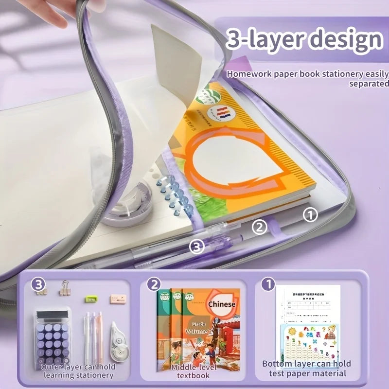 A4 Mesh File Organizer - Durable Multi-Layer Transparent Storage for Students  Office - ZOOMNSTORE