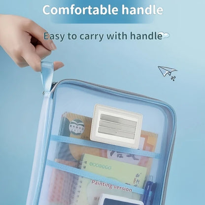 A4 Mesh File Organizer - Durable Multi-Layer Transparent Storage for Students  Office - ZOOMNSTORE