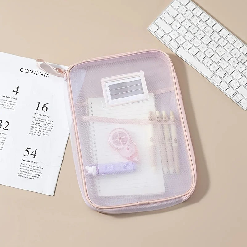 A4 Mesh File Organizer - Durable Multi-Layer Transparent Storage for Students  Office - ZOOMNSTORE