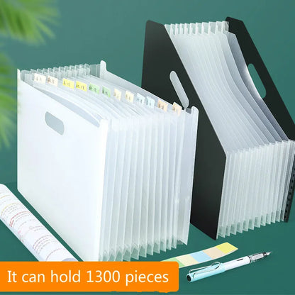 A4 Paper File Organizer - Multi-Layer Expanding File Folder with 13 Tabbed Compartments - ZOOMNSTORE