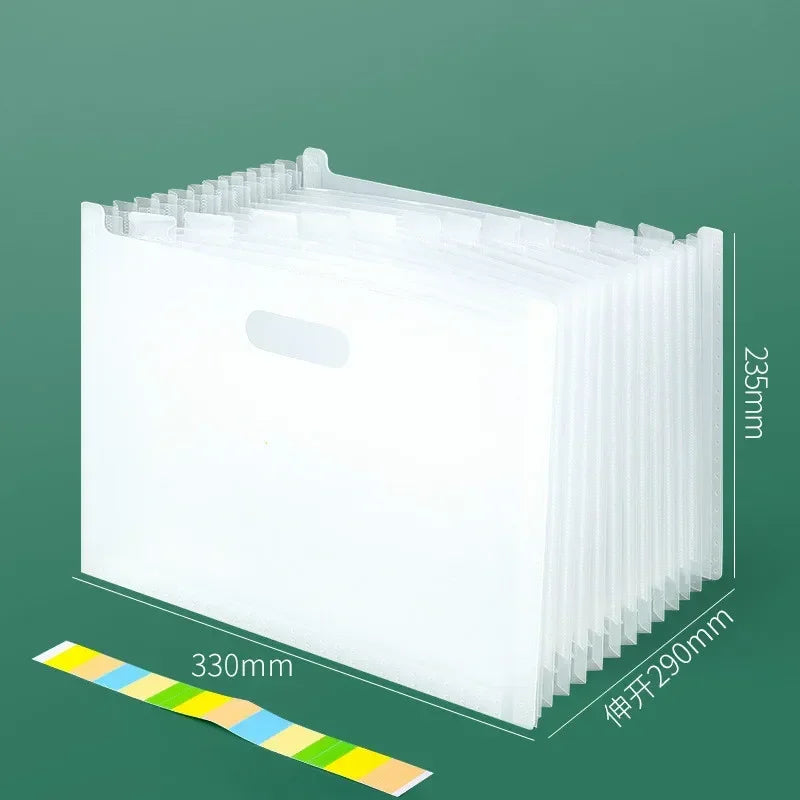 A4 Paper File Organizer - Multi-Layer Expanding File Folder with 13 Tabbed Compartments - ZOOMNSTORE