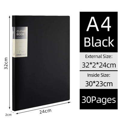 KOBEST Multi-Layer A4 Transparent Folder - 20304060 Pages Office Supplies - ZOOMNSTORE