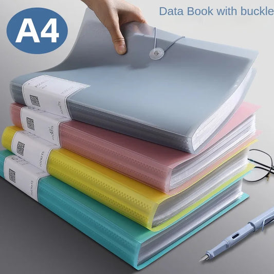 Large Capacity A4 Transparent File Organizer - Waterproof Dustproof Folder for Documents - ZOOMNSTORE
