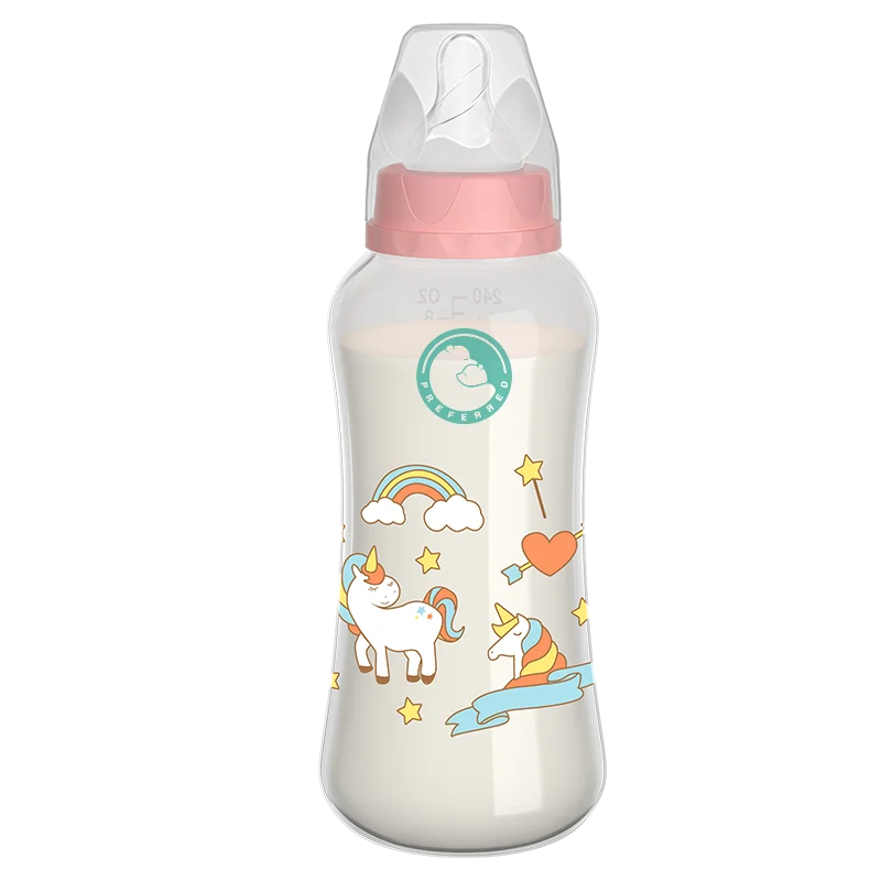 MAMIJOY 2PCS 150/240ML Baby Bottle Milk Bottle Anti-drop Heat-resistant Newborn Bottle Newborn Feeding Supplies BPAFREE BB01/02